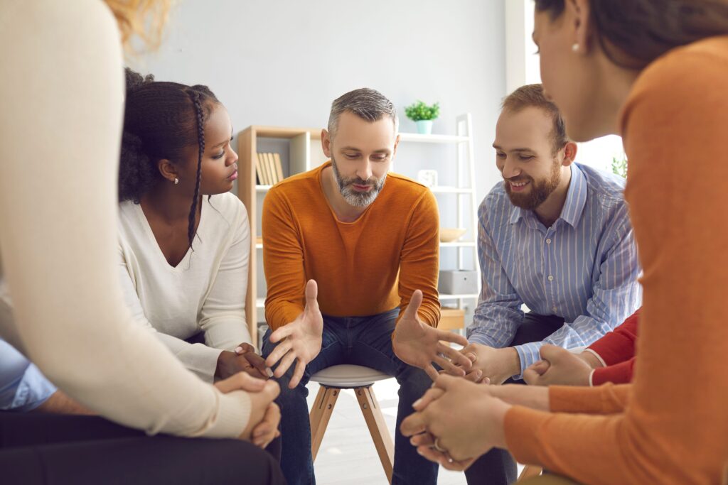 A group therapy exercise during cocaine detox in Nashville, TN